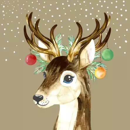 Deer Baubles - 24x24 lautasliinat - 196150 - 1