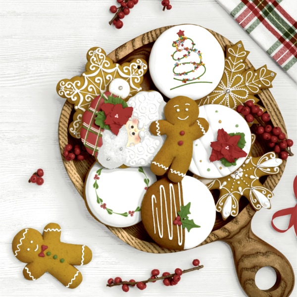 Festive frosting - 33x33 lautasliinat - 203421 - 1