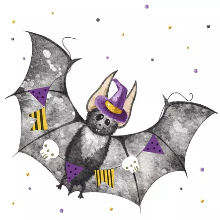 Bat Halloween - 33x33 lautasliinat - 207463 - 1
