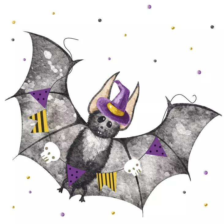 Bat Halloween - 33x33 lautasliinat - 207463 - 1