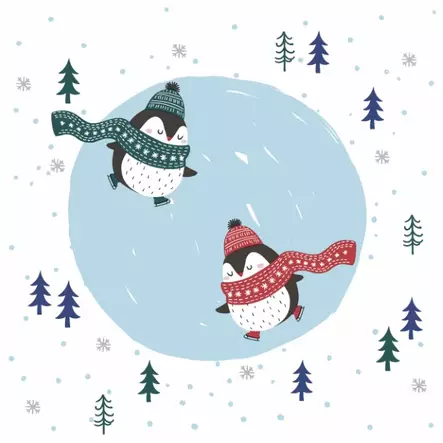 Penguin skate - 33x33 lautasliinat - 196135 - 1