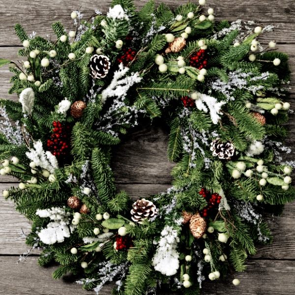 Frosty wreath - 33x33 lautasliinat - 203475 - 1