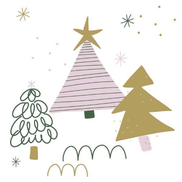 Three trees - 33x33 lautasliinat - 203446 - 1