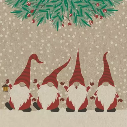 Happy Santas - 33x33 lautasliinat - 193667 - 1