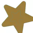 Silhouettes Golden Star Decor - Silhuetti lautasliinat - 203267 - 1