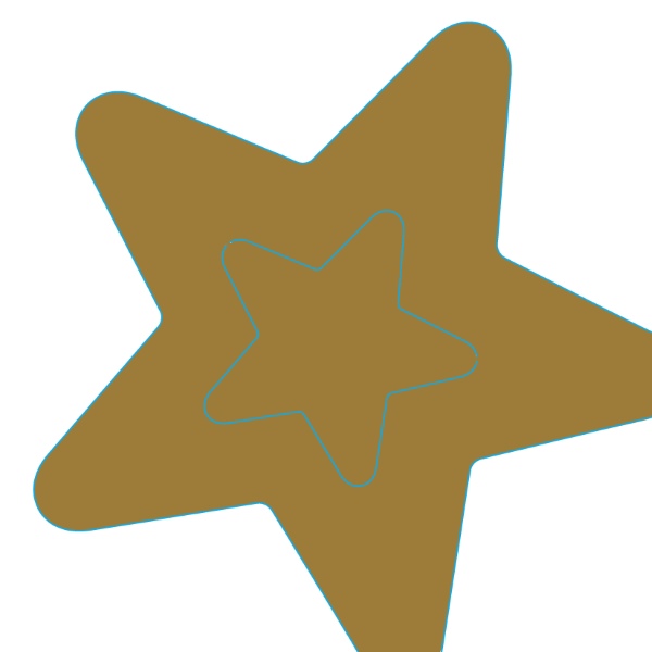 Silhouettes Golden Star Decor - Silhuetti lautasliinat - 203267 - 1