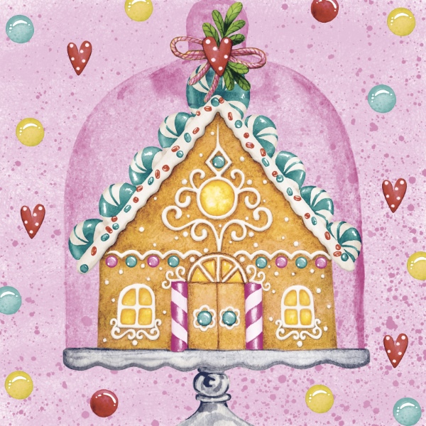 Gingerbread House - 33x33 lautasliinat - 199398 - 1