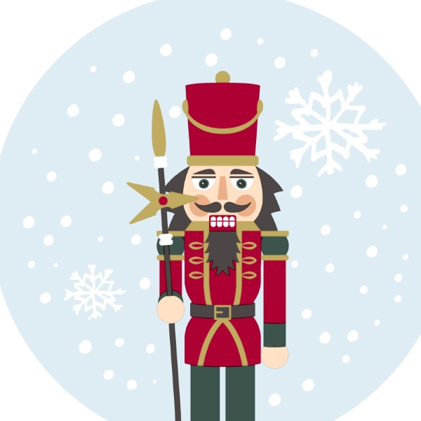 Silhouettes Snowy Nutcracker - Silhuetti lautasliinat - 199448 - 1