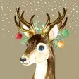 Deer baubles - 33x33 lautasliinat - 196099 - 1